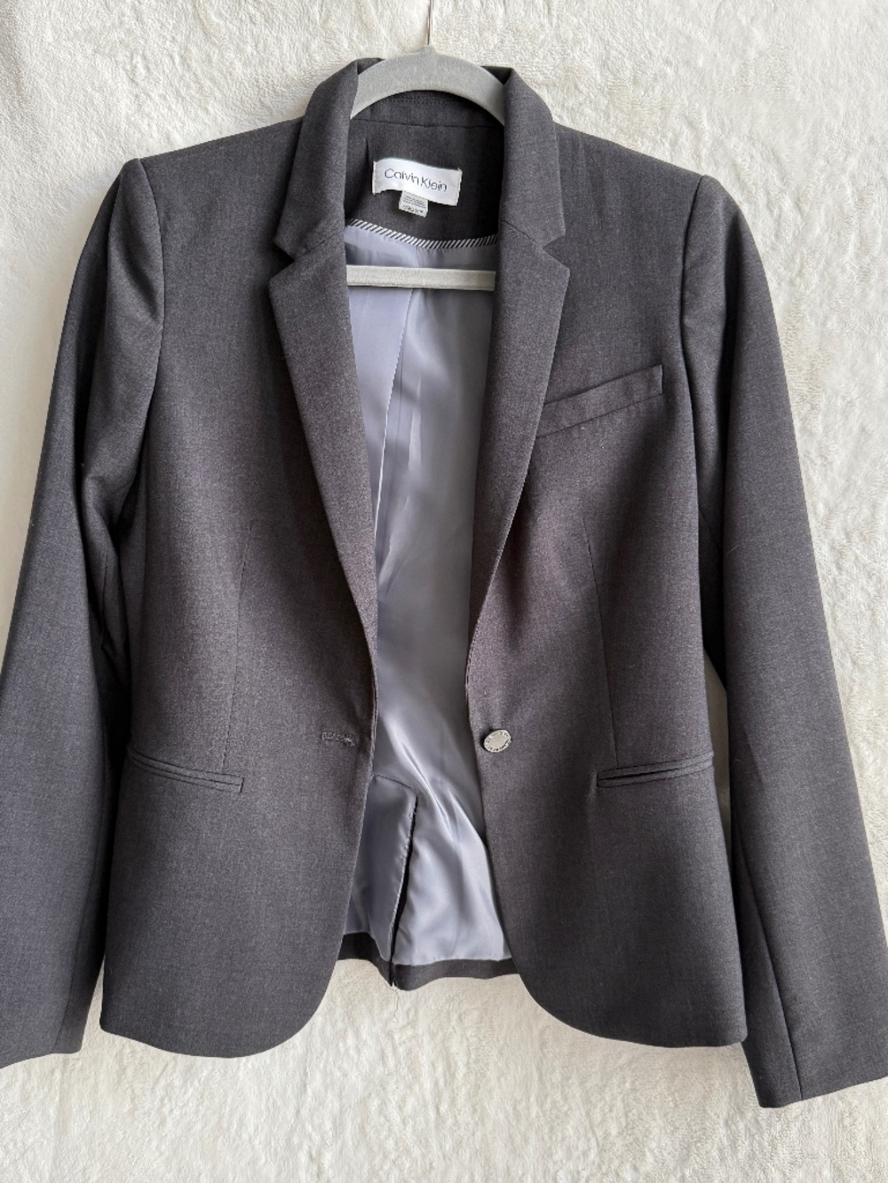 NWOT Calvin Klein Suit Jacket - Charcoal Gray - Size 6P